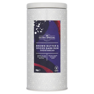Extra Special Brown Butter & Spiced Dark Rum Shortbread, Was £4, now £3/150g